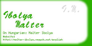 ibolya malter business card